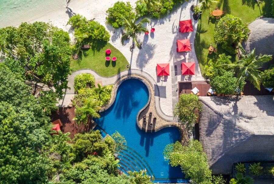 Private Ocean Islands Seychelles anantara maia seychelles villas aerial pool