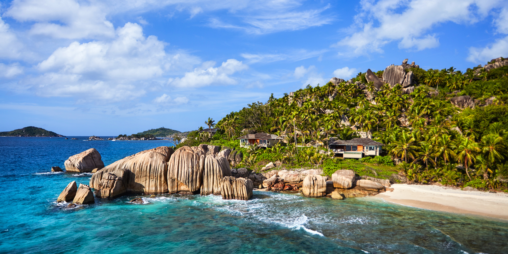 Private Ocean Islands pasyon pool villas aerial